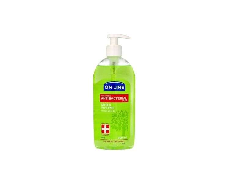 On Line Antibacterial Liquid Soap Lime 500ml Dispenser