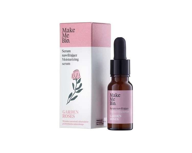 Make Me Bio Moisturizing Serum for Face Hydrating Nourishing Anti-Wrinkle Exfoliating Organic Natural Beauty Glow Skincare Garden Roses 15ml