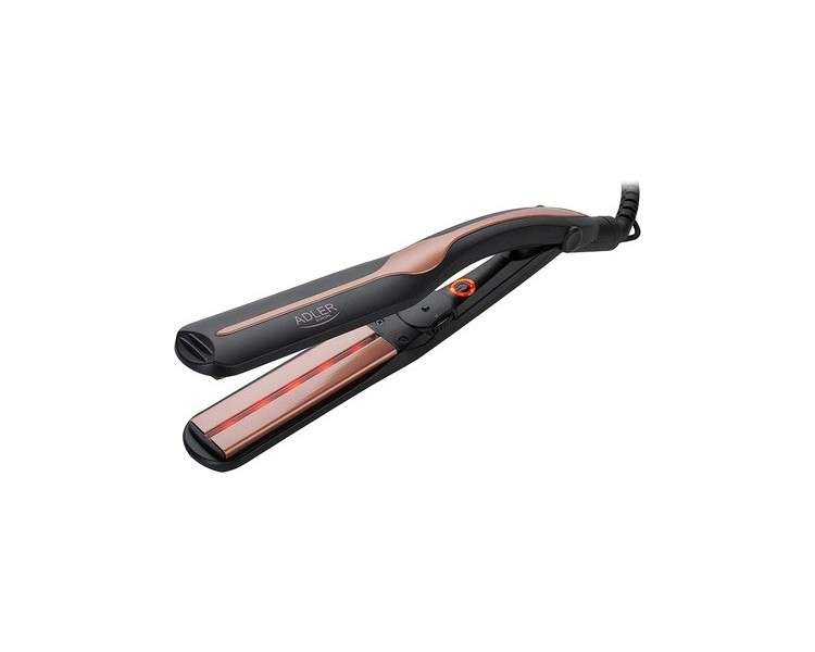 ADLER AD 2318 Hair Straightener and Curler with Adjustable Temperature and Infrared Technology Ceramic Plates