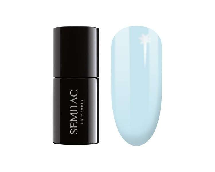 Semilac UV Nail Polish Blue Cloud 386 7ml - Colorful and Long-Lasting Nail Polish for Intensive Nails