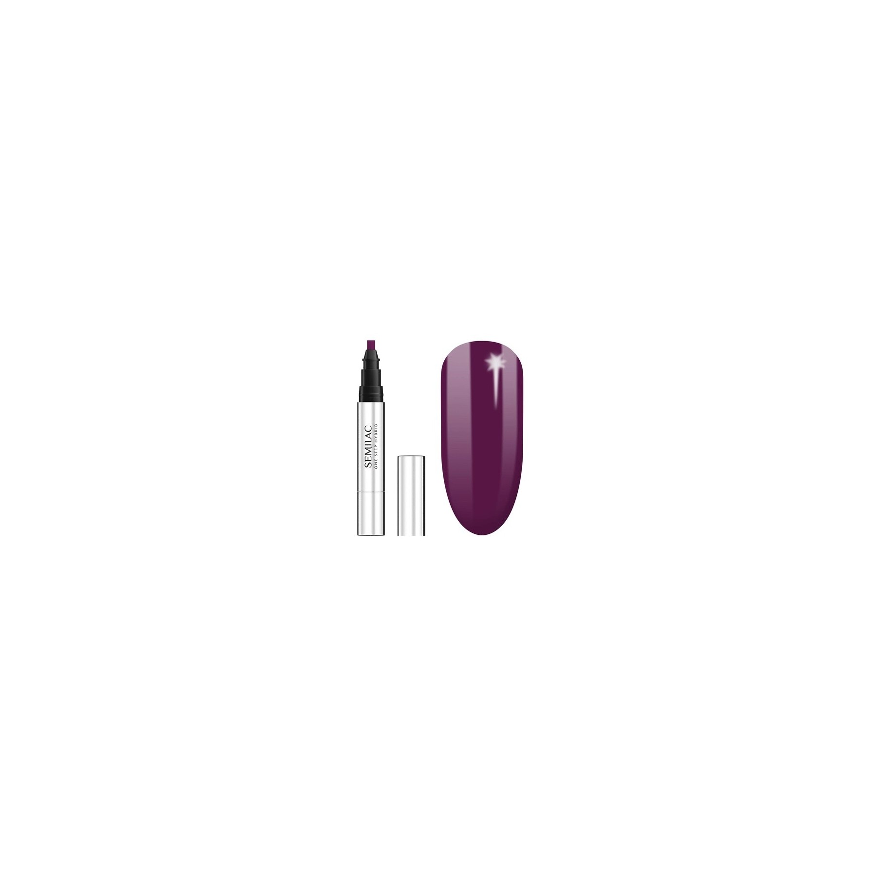 Semilac One Step UV Nail Polish 3in1 Burgundy Color S780 Plum Wine 3ml