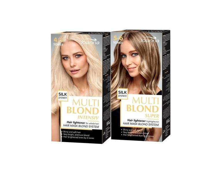 Joanna Multi Blond Hair Lightener Super Intensive Blonde 4-5 5-6 Up to 9 Tones