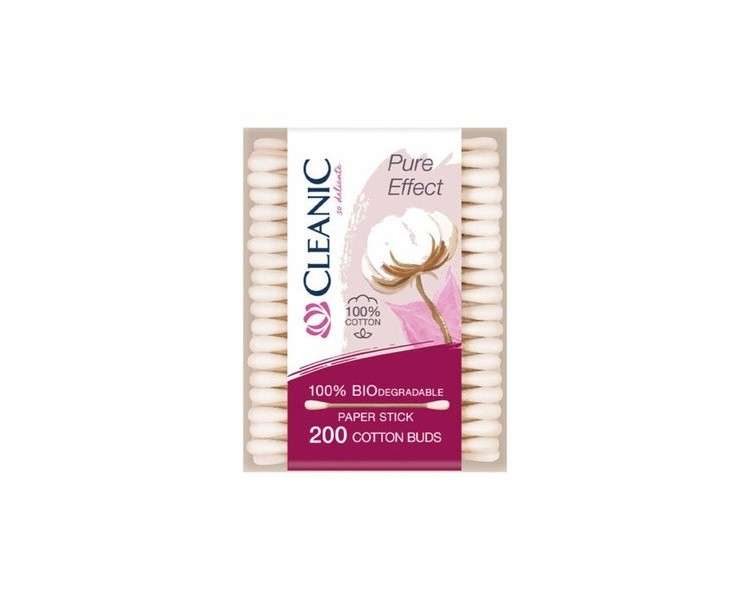 Cleanic Pure Effect Cotton Swabs 200 Pieces