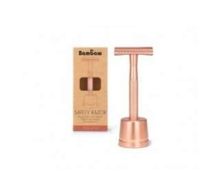 Eco Metal Razor Rose Gold with Stand for Women - Bambaw
