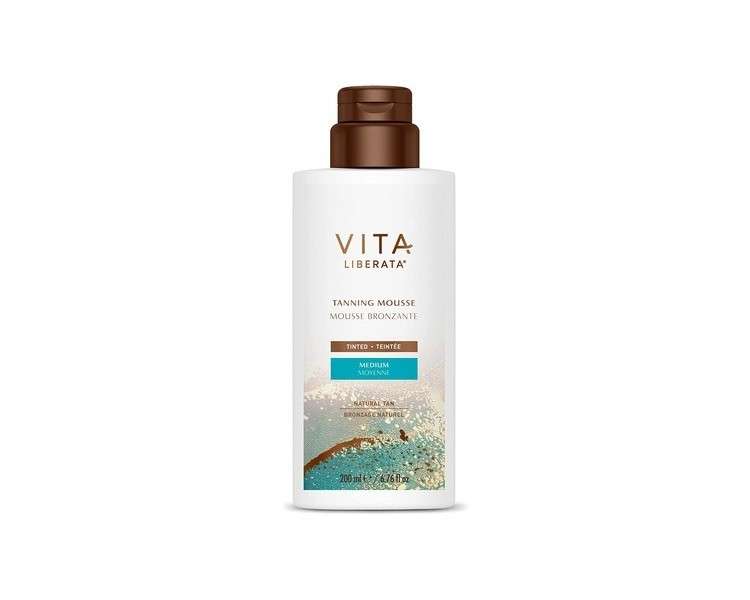 Vita Liberata Tinted Tanning Mousse Medium 200ml - New Packaging and Formula