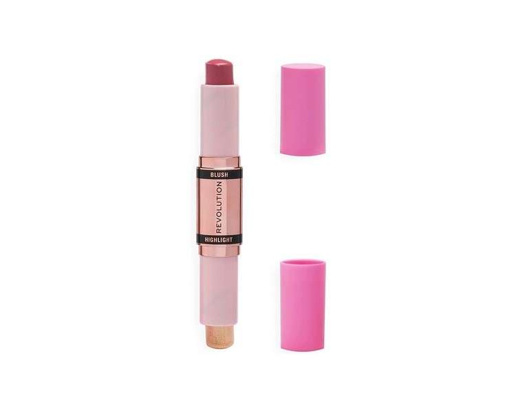 Makeup Revolution Blush & Highlight Stick Mauve Glow Face Blusher and Highlighter 4.3g