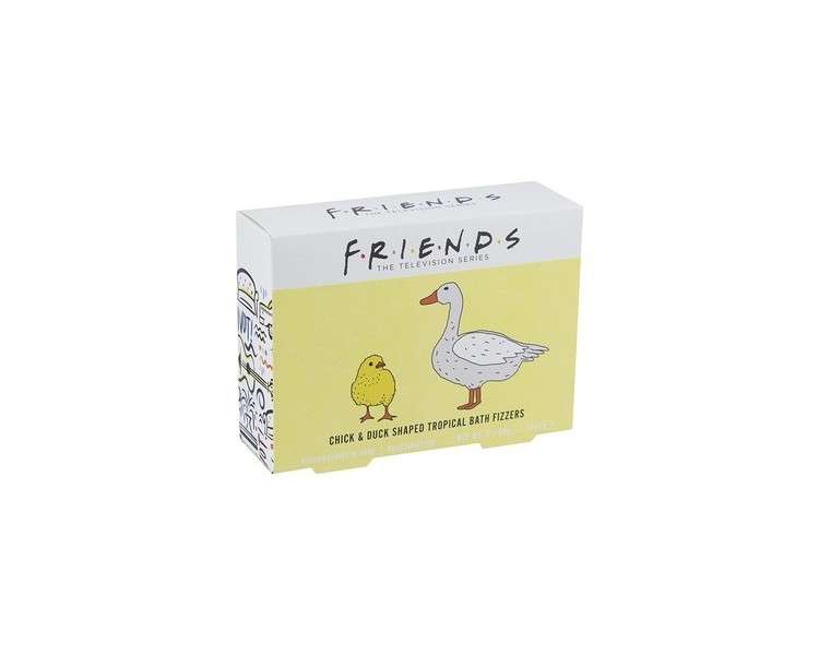 Friends TV Show Chick and Duck Bath Fizzers 2 Tropical Bath Bombs - Officially Licensed Merchandise