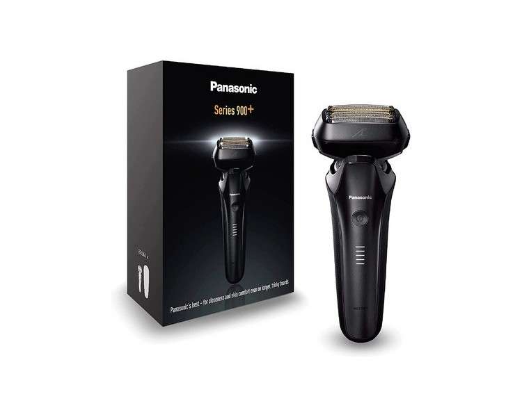Panasonic Series 900+ Premium Wet/Dry Shaver ES-LS6A 6-Blade Head with Linear Motor Black Matte Black