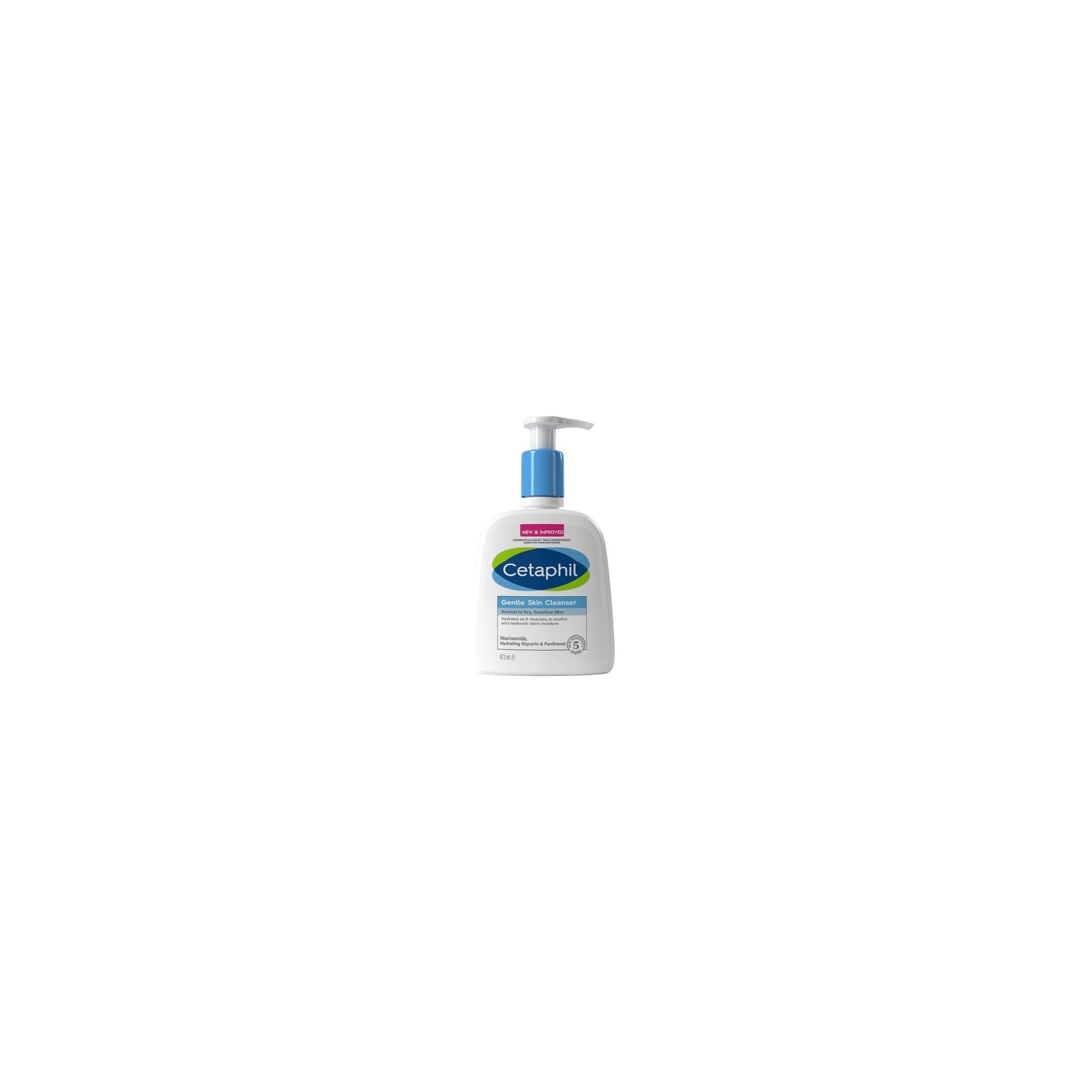Cetaphil Gentle Skin Cleanser Soap-Free Body & Face Wash for Women & Men with Niacinamide 473ml