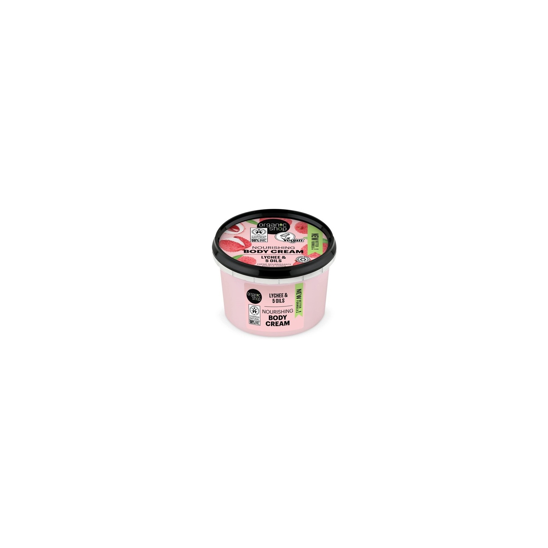 Organic Shop Pink Lychee and 5 Oils Body Cream 250ml