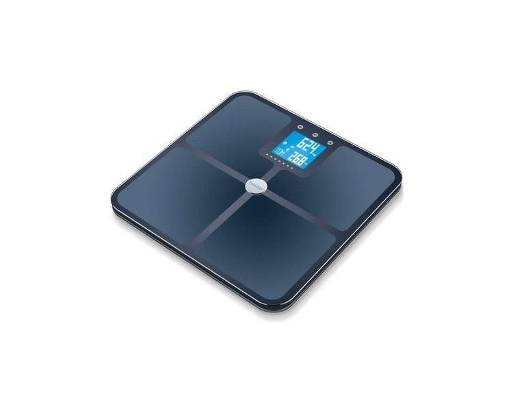 Beurer BF 950 Black Diagnostic Scale - Measures Body Fat, Body Water, Muscle Mass, and Bone Mass - Calculates Caloric Needs and BMI - Includes App Connectivity with Certified Data Protection