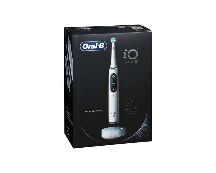 Oral-B iO Series 10 Electric Toothbrush with 7 Cleaning Modes and iOSense Stardust White