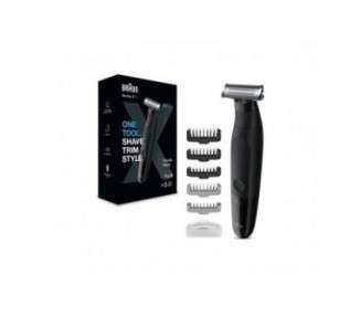 Braun Series X All-in-One Trimmer and Electric Shaver for Men with 5 Attachments - XT3200