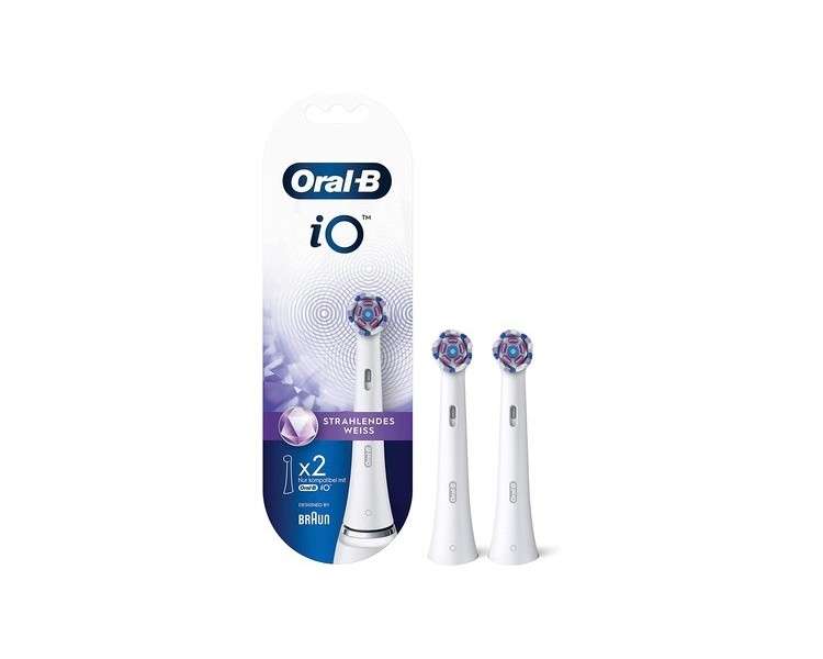 Oral-B iO Radiant White Electric Toothbrush Replacement Brush Heads 2 Pack - Best for Teeth Cleaning