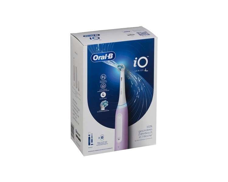 Oral-B iO Series 4 Electric Toothbrush with 4 Brushing Modes and Magnet Technology - Lavender