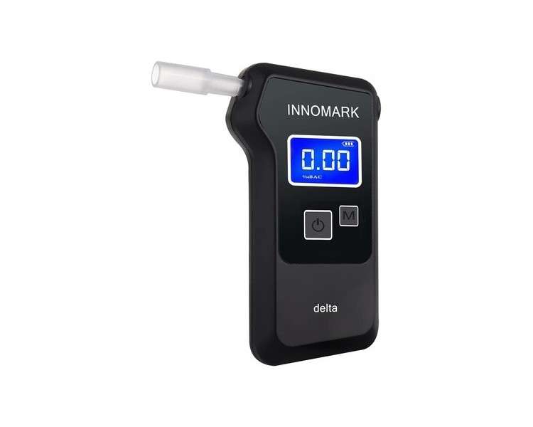 Innomark Delta Alcohol Tester Digital Breathalyzer Police Grade Easy to Use 107324 Black