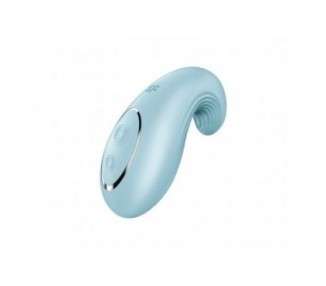 Satisfyer Dipping Delight Silicone Lay-on Vibrator with 2 Motors Blue