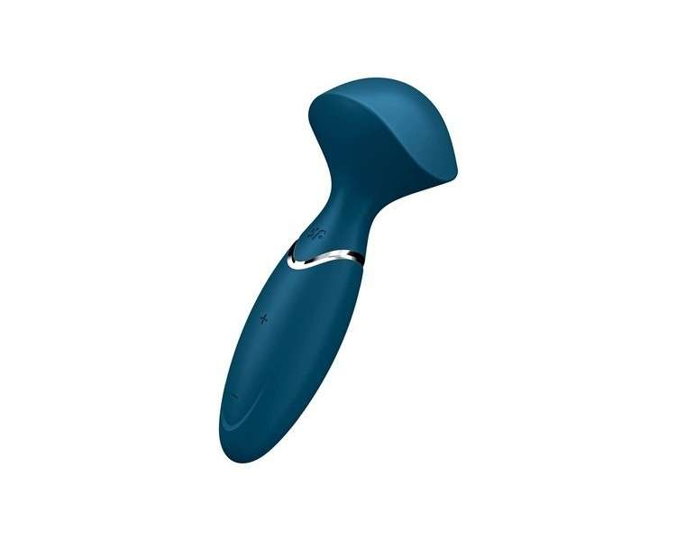 Satisfyer Mini Wand-er Vibrator and Massager for Stimulating Full Body Massages - Blue Silicone