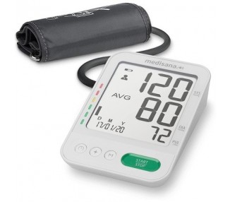 Medisana BU 586 Voice Upper Arm Blood Pressure Monitor with Memory Function and Voice Output, Precise Blood Pressure and Pulse Measurement, Irregular Heartbeat Display, Large Cuff 23-43cm