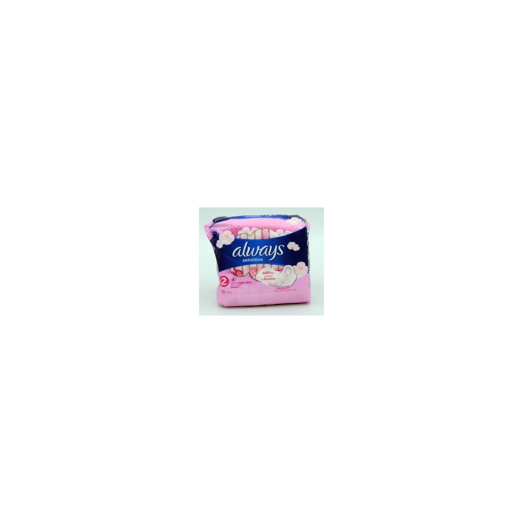 Always Ultra Sensitive Long with Wings Size 2 Feminine Pads 10 Count