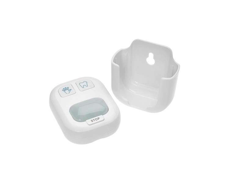 TFA Dostmann Hand and Tooth Washing Timer 38.2046.02 for Hygienic Cleaning of Hands/Teeth - White