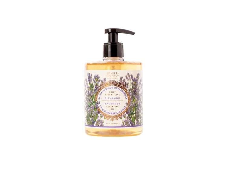Panier des Sens Marseiller Lavender Liquid Soap 500ml - Natural Soap from 100% Vegetable Oils for Hands and Body