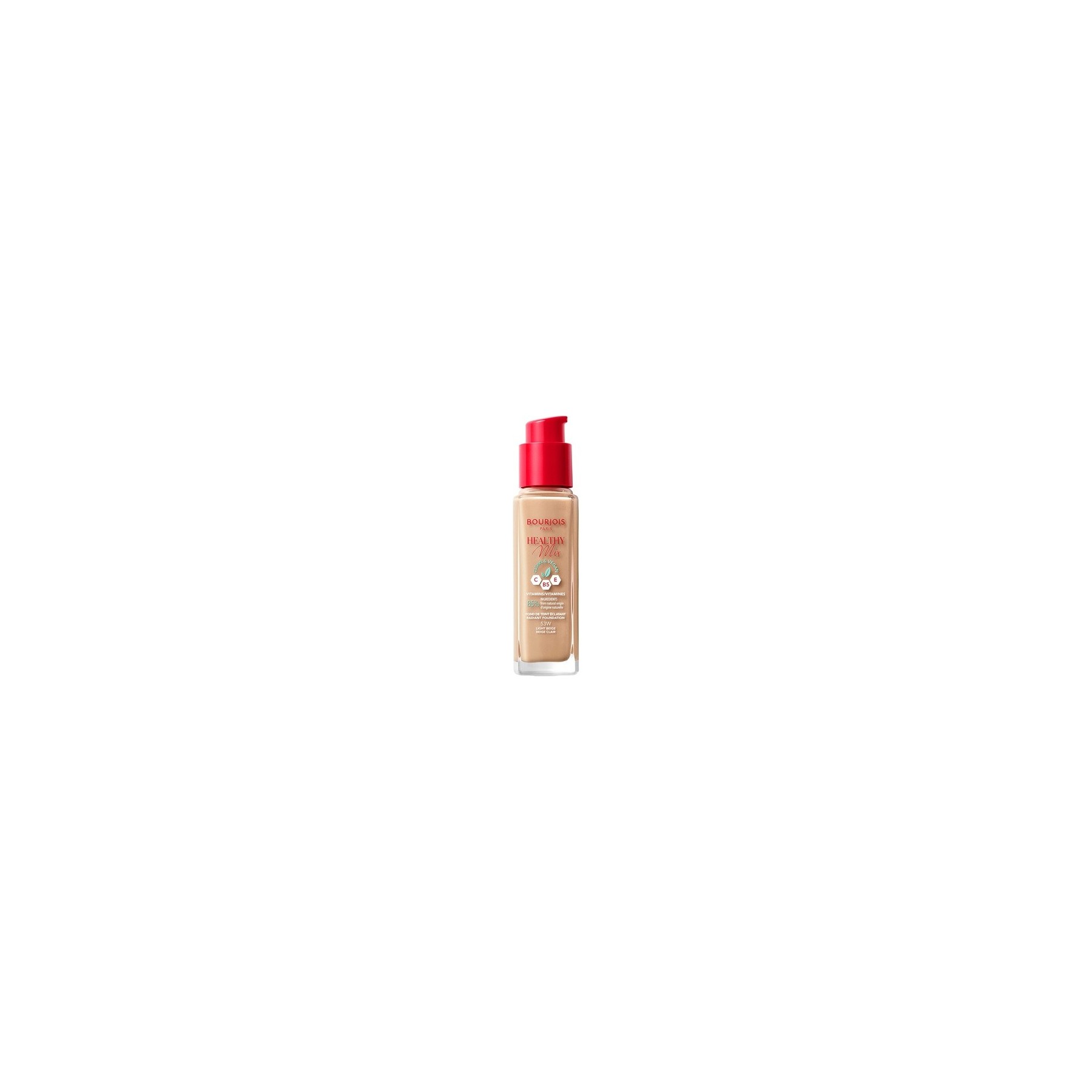 Bourjois Paris Healthy Mix Clean & Vegan Radiant Foundation 53W Light Beige 30ml