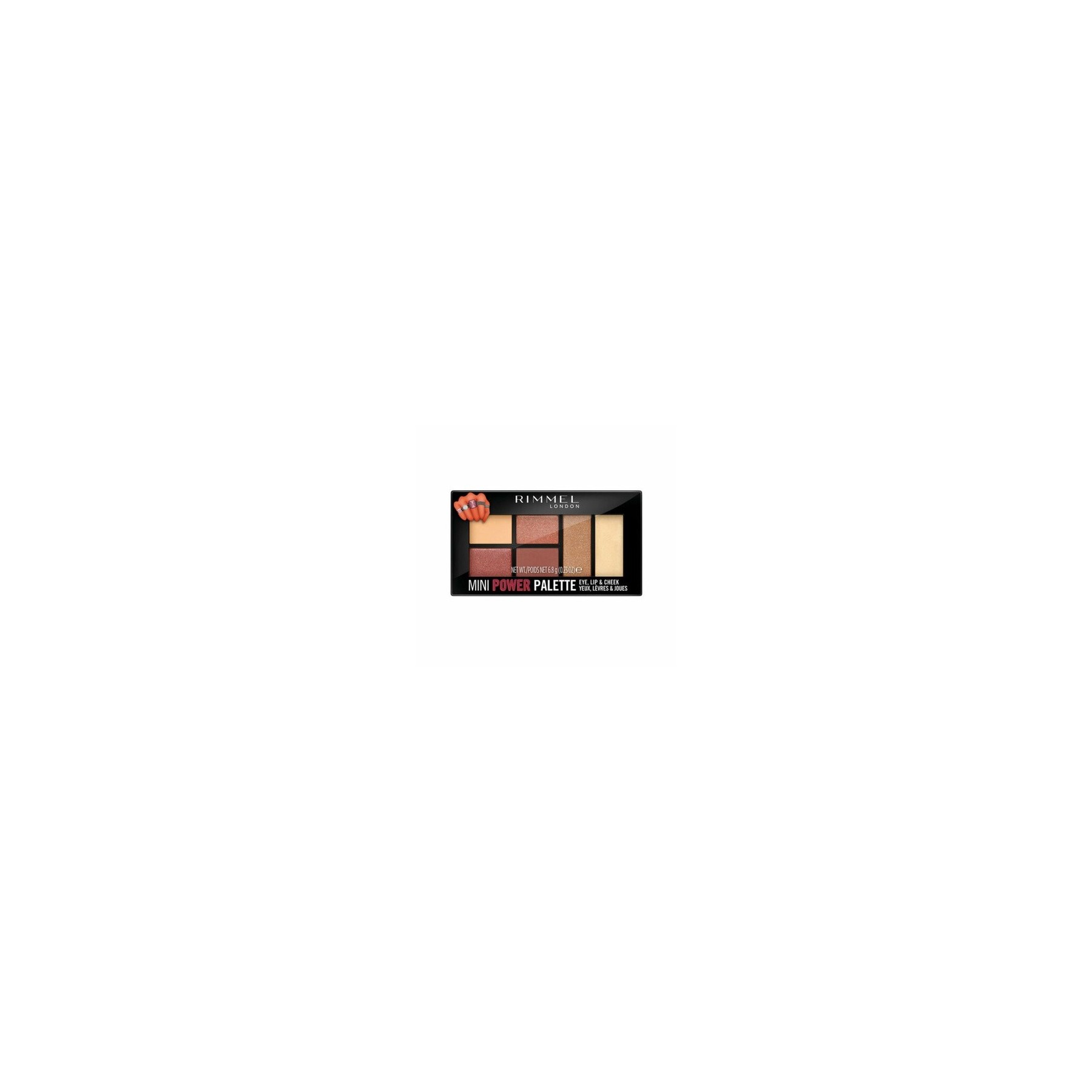 Rimmel London Mini Power Palette eyeshadow, lips and face palette 006 Fierce 6.8 g