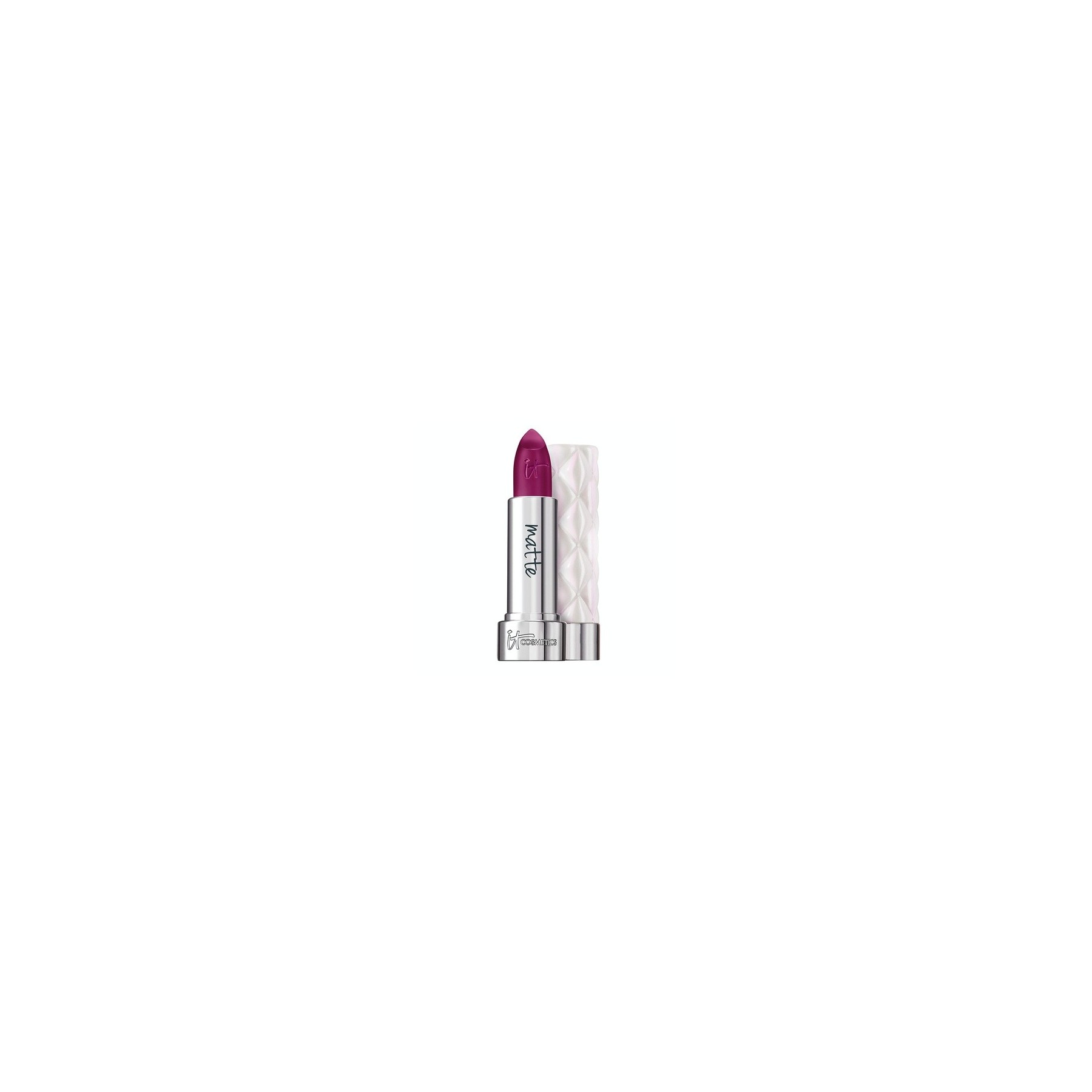 IT Cosmetics Pillow Lips Lipstick Gaze Magenta Plum Matte Finish with Collagen Beeswax & Shea Butter 0.13 oz