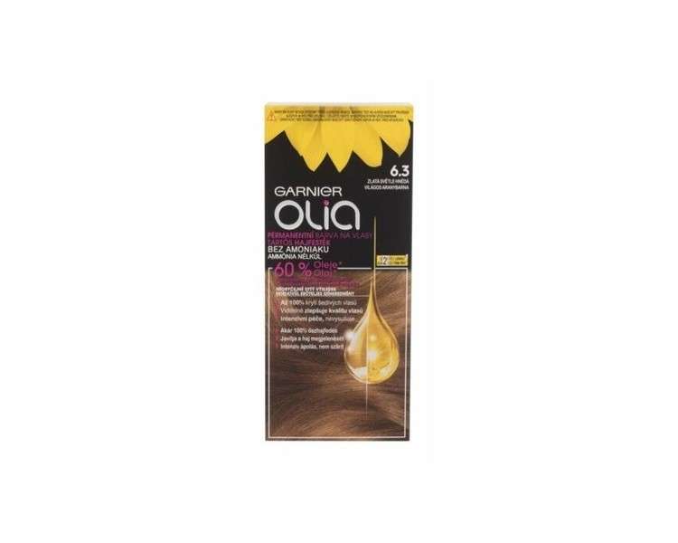 Garnier Olia Permanent Ammonia Free Hair Color 6.3 Golden Light Brown 60g