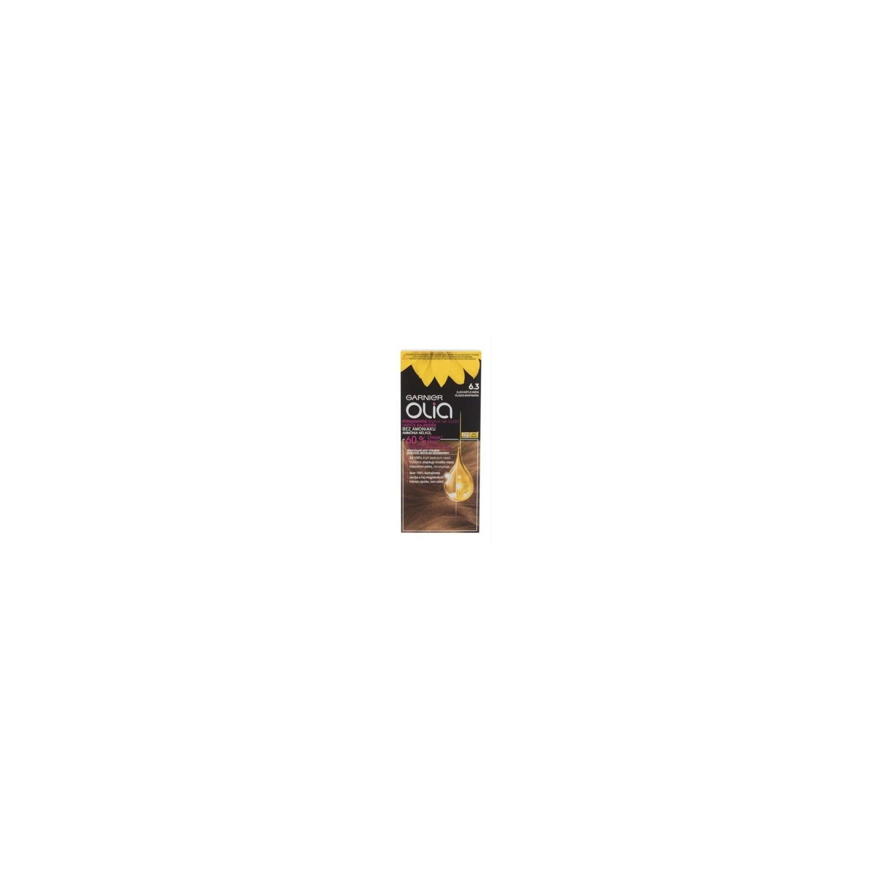 Garnier Olia Permanent Ammonia Free Hair Color 6.3 Golden Light Brown 60g