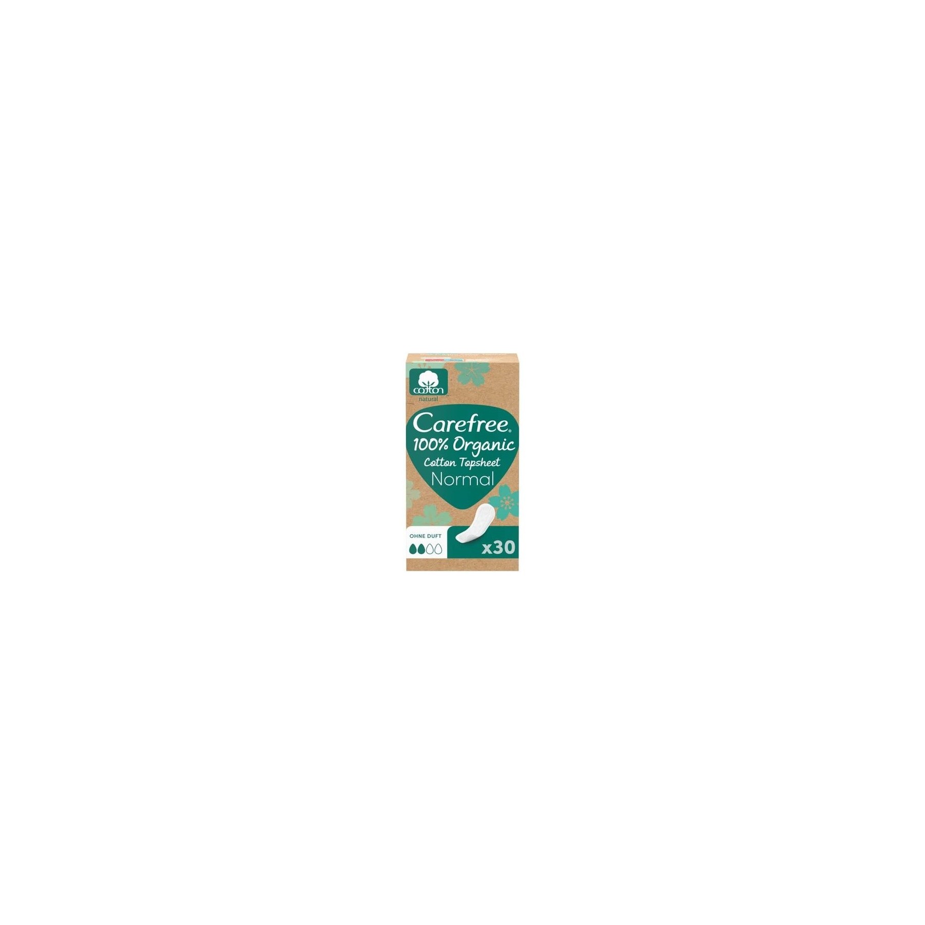 Carefree Organic Topsheet Normal 30 Count