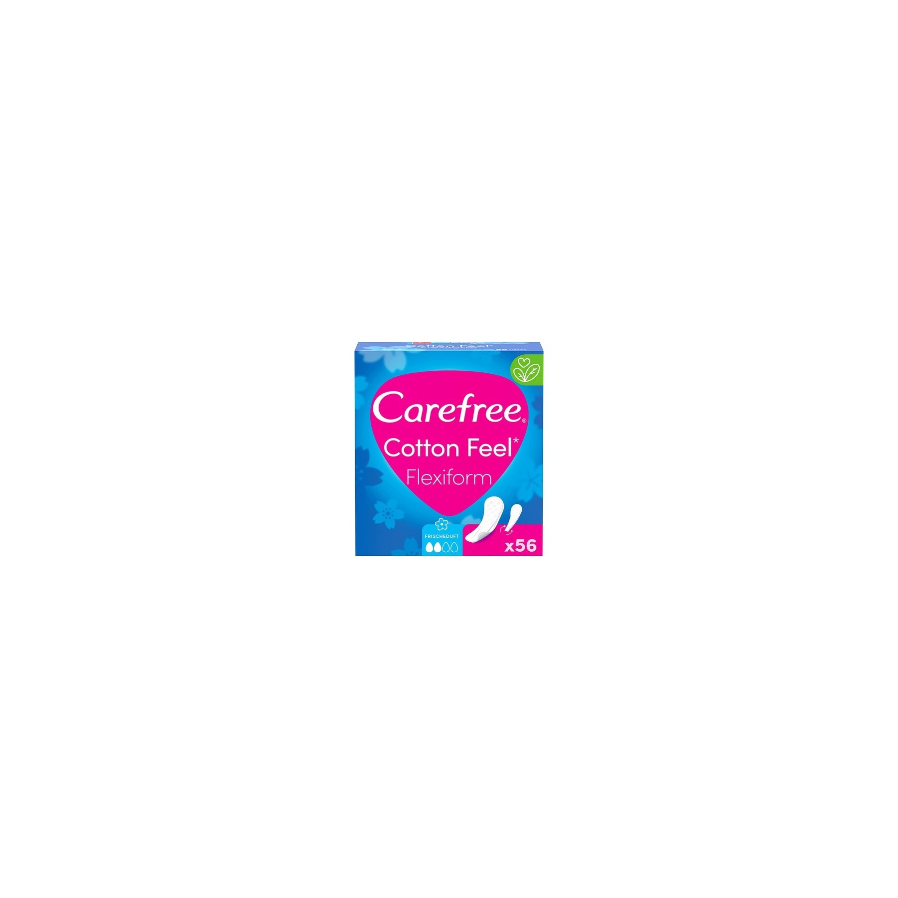 Carefree Cotton Feel Flexiform Panty Liners with Fresh Scent - Normal Size 56 Count