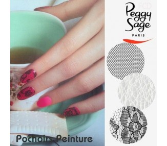 Peggy Sage Deco Template Adhesive For Nails Mesh White Ref. 149369