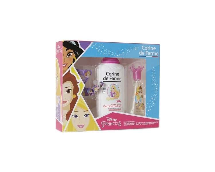 Corine de Farme Disney Princess Gift Set Eau de Toilette 30ml and Shower Gel 300ml with Hair Clips and Bracelet