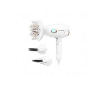 Rowenta CV9240 Ultimate Experience Massage Hair Dryer 2200W with Ion Booster and Revitalizing Scalp Massage White/Copper