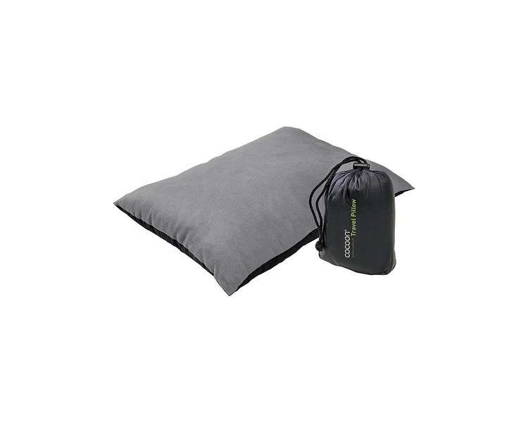 Cocoon Synthetic Travel Pillow Small 25x35cm Black Microfiber Pillow 11x15.5 Inches