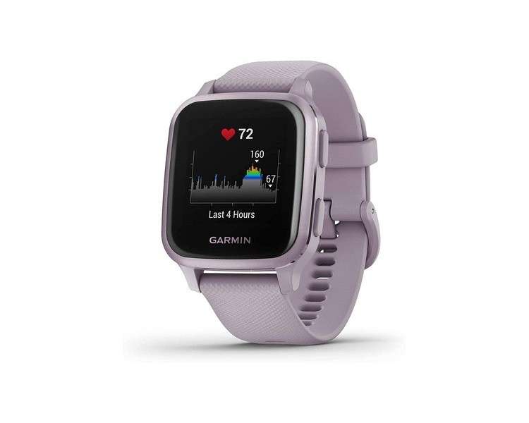 Garmin Venu Sq GPS Smartwatch with All-day Health Monitoring and Fitness Features Orchid with Metallic Orchid Bezel