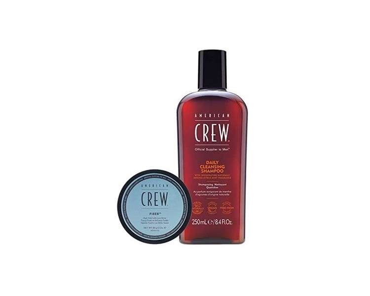 American Crew Fiber Duo with Daily Cleansing Men's Shampoo and Shaving Gel Sample 250Ml.