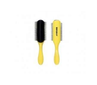 Denman Curly Hair Brush D4 9 Row Styling Brush for Styling and Defining Curls - Yellow