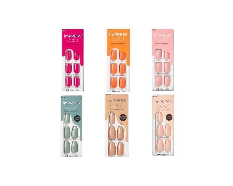 Kiss ImPress Press-On Manicure Color Nails Pure Fit - Multiple Colors Available