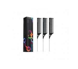 Framar Dreamweaver Highlight Comb Set for Hair Stylist with Metal Pick and Balayage Comb - Black