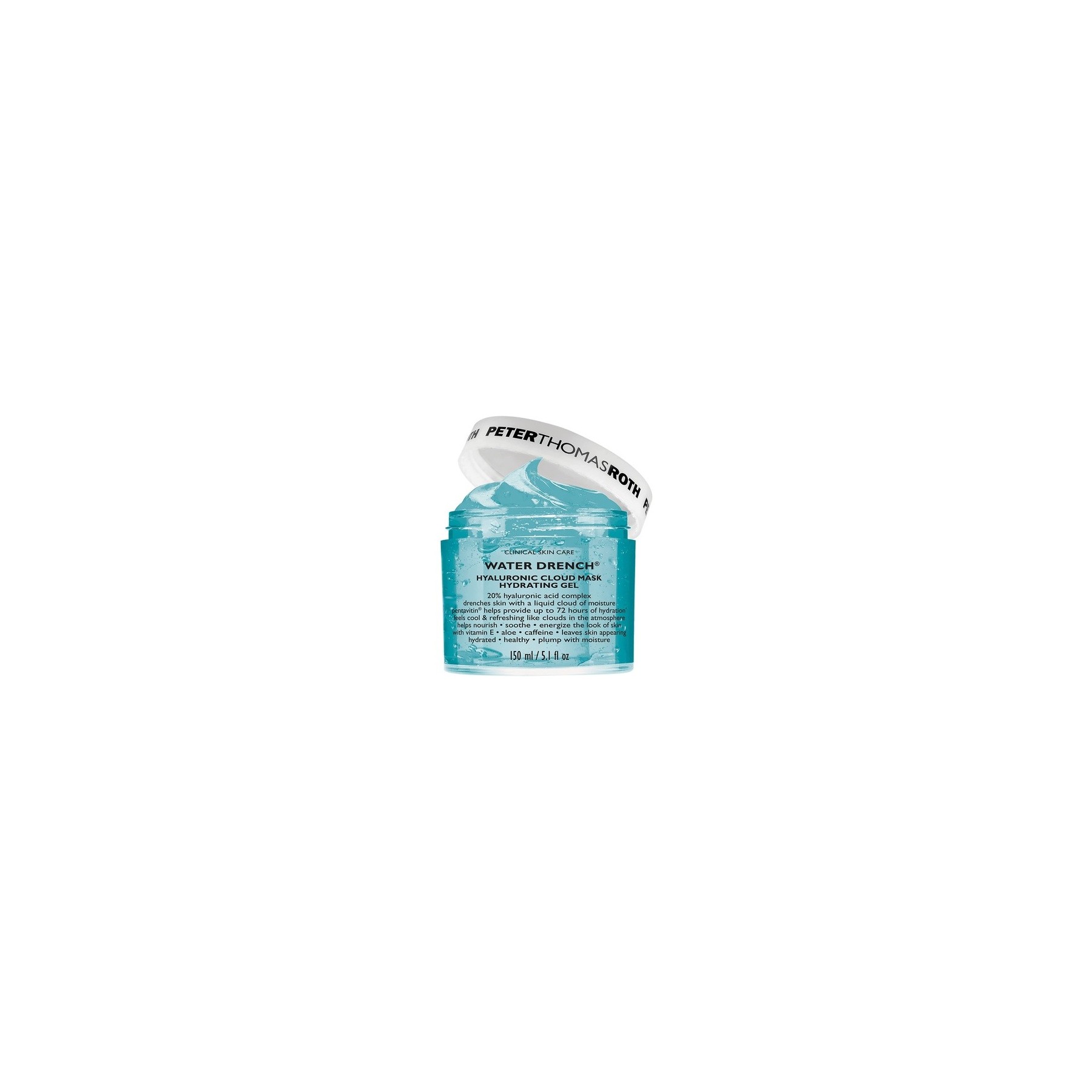 Peter Thomas Roth Water Drench Hyaluronic Cloud Mask Hydrating Gel with Hyaluronic Acid - White