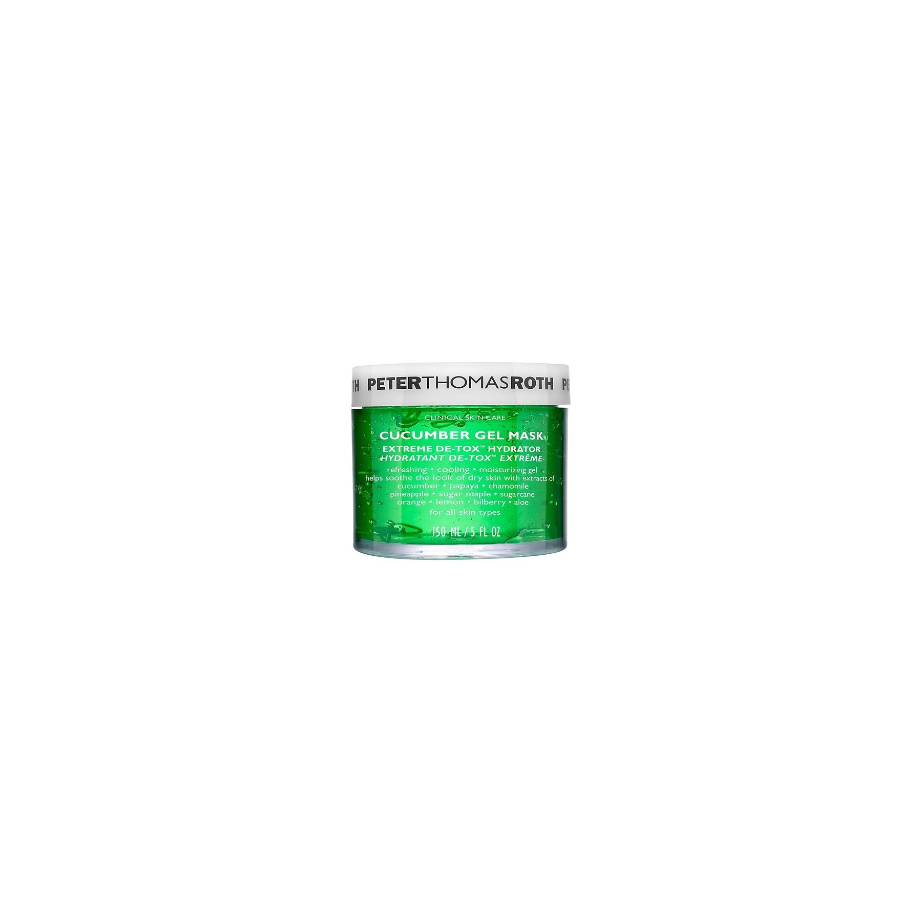 Cucumber Gel Mask Extreme De-Tox Hydrator Cooling and Hydrating Facial Mask 150ml
