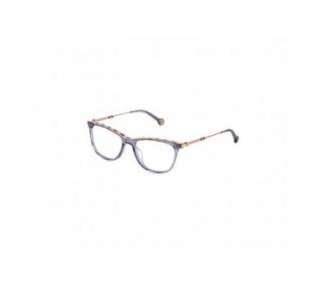 Carolina Herrera Ladies Grey Rectangular Eyeglass Frames VHE878V04AL53