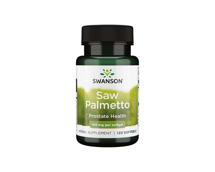 Swanson Saw Palmetto Men Prostate Health Hormone Support Urinary Health 160mg 120 Softgels