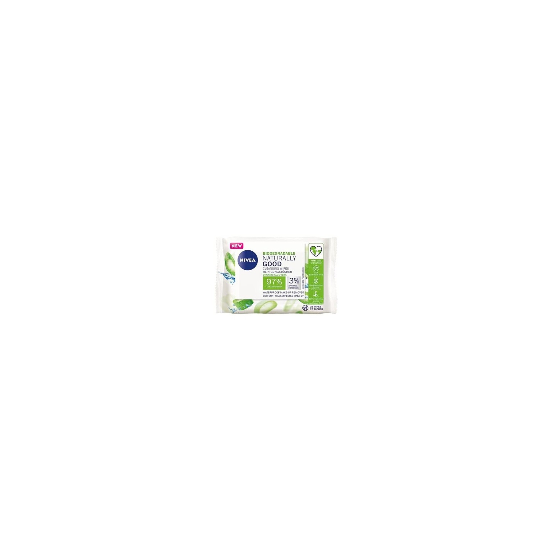 Nivea Naturally Good Cleansing Wipes 25 pcs