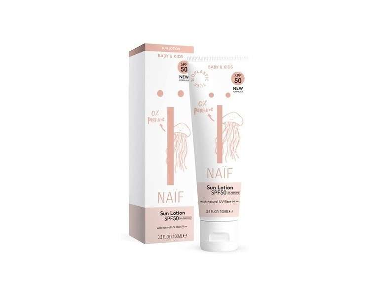 Naïf Natural Sunscreen Lotion for Baby and Child LSF50 100ml - Water-Based and Vegan