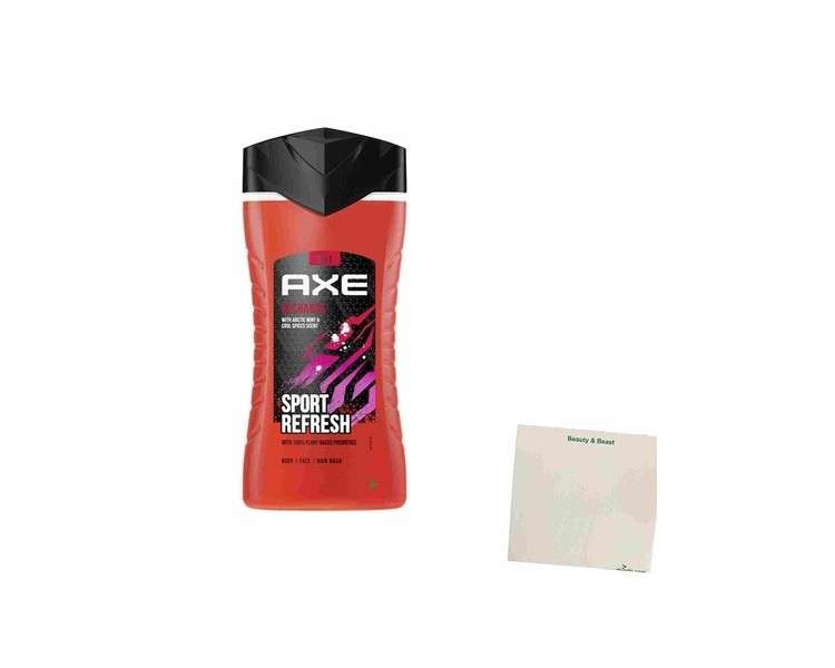 Axe Recharge Sport Refresh 3in1 Shower Gel 250ml with Busy Block