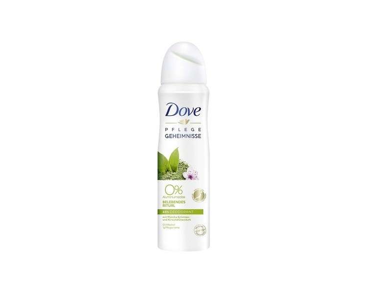 Dove Care Secrets Revitalizing Ritual Matcha Green Tea and Cherry Blossom Scented Deodorant Spray 150ml